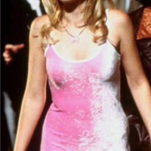 Pink and White Mini Dress